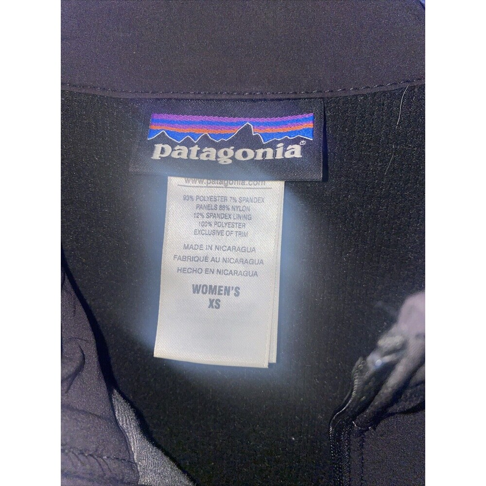 Patagonia Adze Hybrid Jacket Polartec Windbloc Softshell Black Women XS Zip - Picture 5 of 13